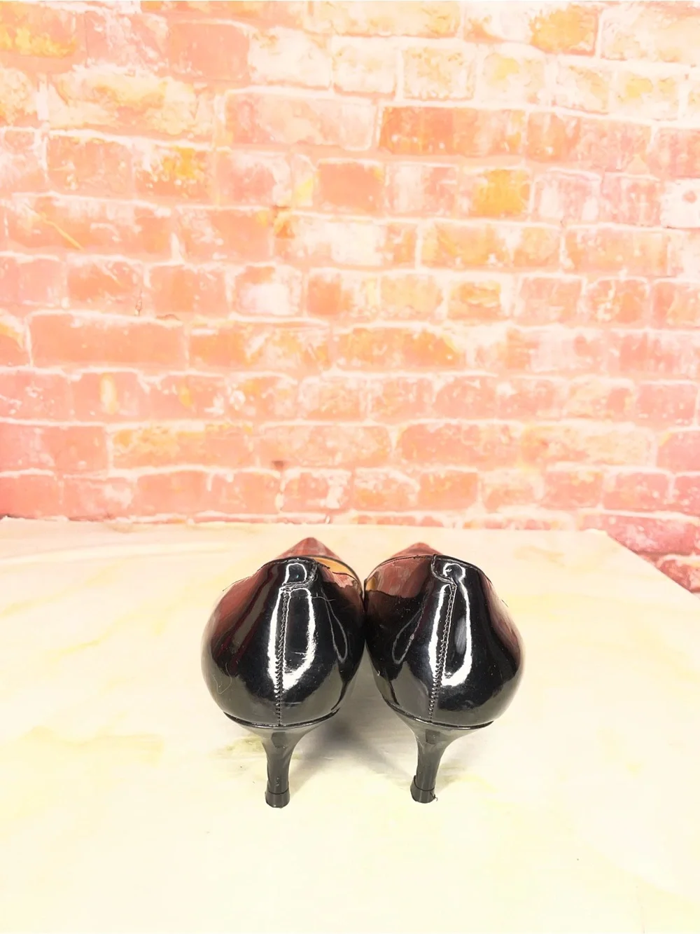 Vintage Guess Black Patent Leather Kitten Heels